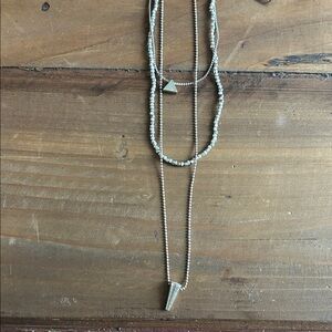 Elegant Silver Layered Necklace